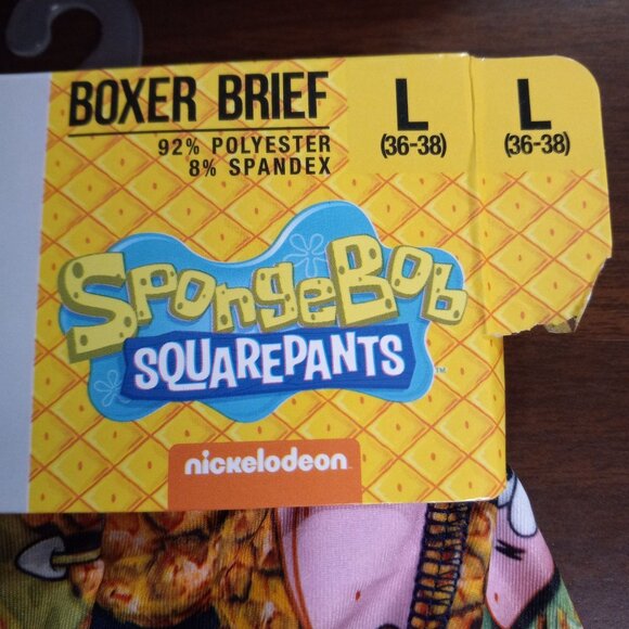 Bioworld Size L 36-38 Boxer Briefs SpongeBob SquarePants Patrick Pineapple NEW - Picture 4 of 7